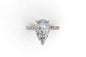 Pear Cut Diamond Engagement Ring with Shoulder Diamonds