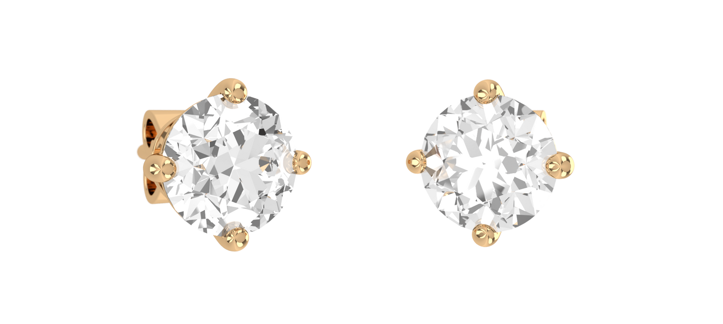 Diamond 4 Claw Stud Earrings - Totaling 0.50ct - INC DIAMONDS