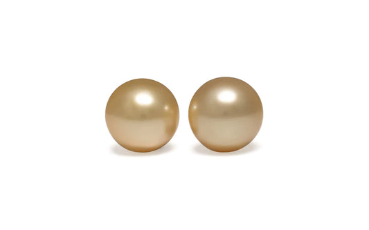 Golden South Sea Pearl Pair 12.6mm