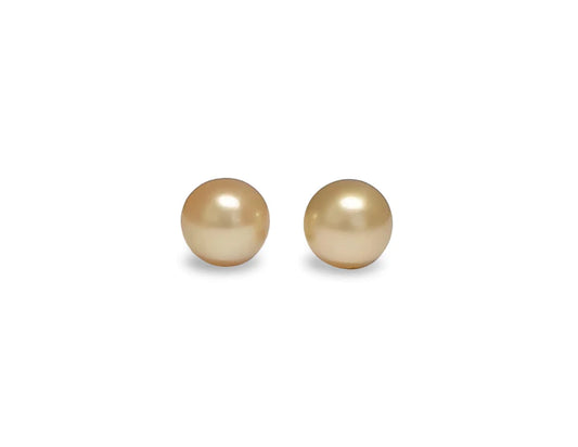 Golden South Sea Pearl Pair 9.2mm