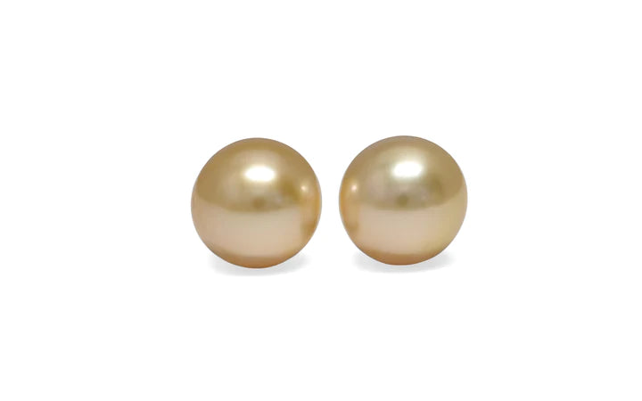 Golden South Sea Pearl Pair 9.5mm